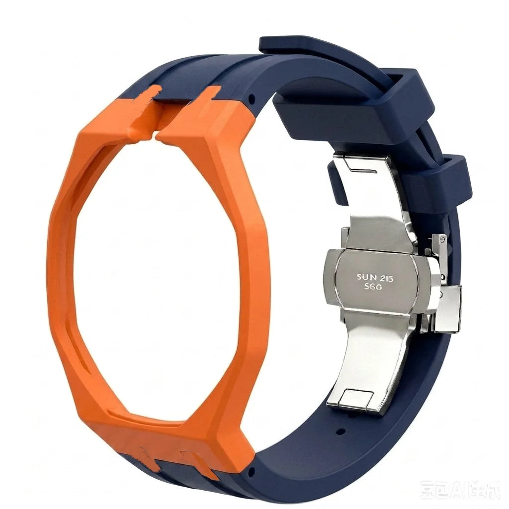Ceramic Case With FKM Rubber Watch Strap Kit 🇨🇭