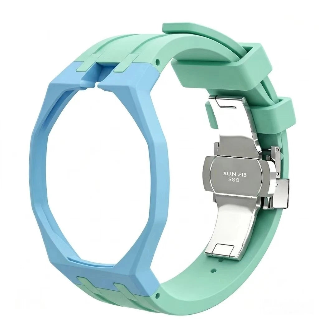 Ceramic Case With FKM Rubber Watch Strap Kit 🇨🇭