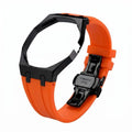Premium FKM Silicone Strap – Steel  Black Case 🇨🇭