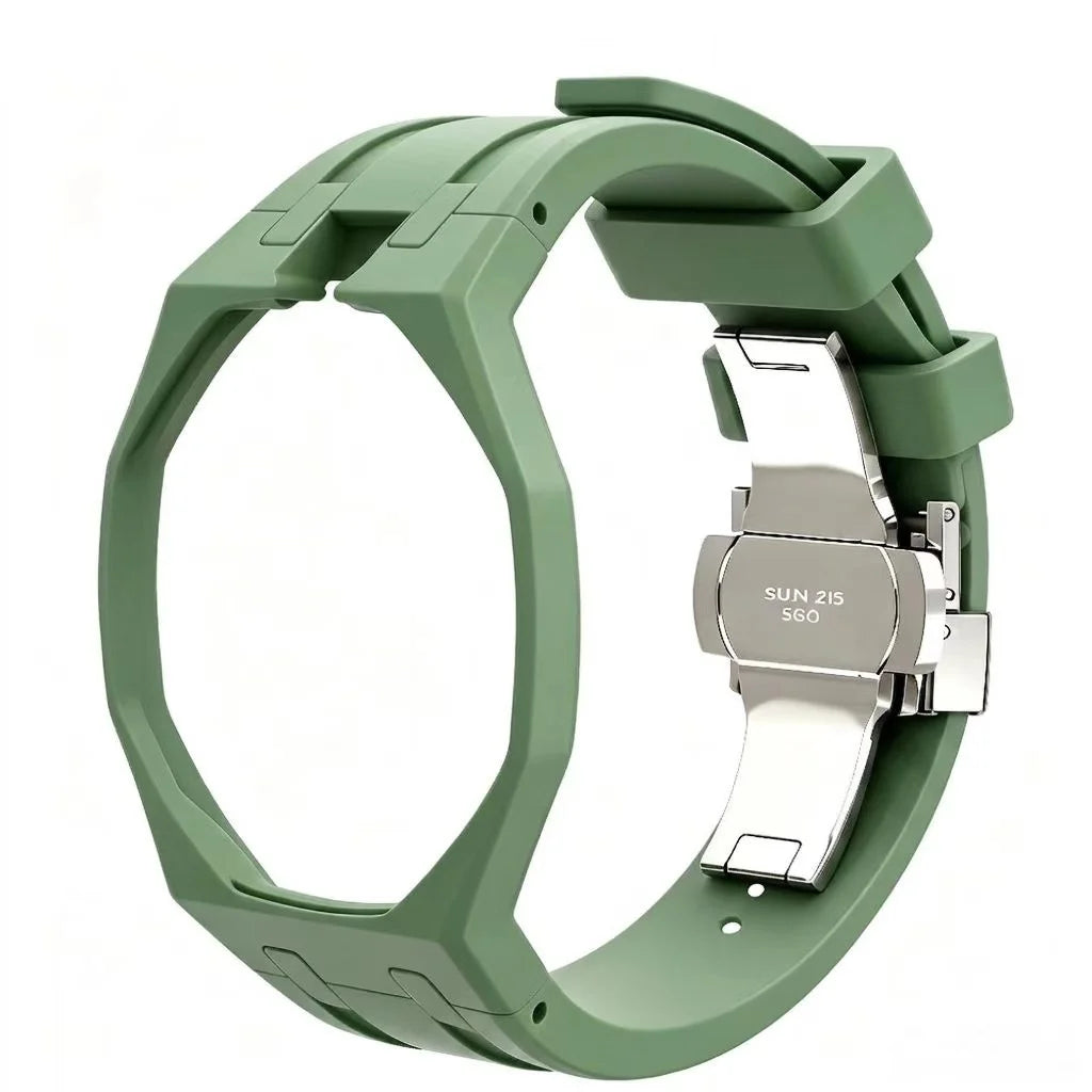 Ceramic Case With FKM Rubber Watch Strap Kit 🇨🇭