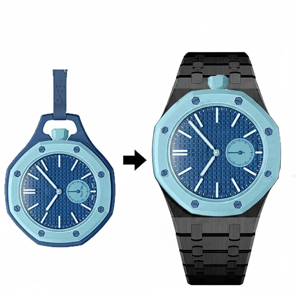 Super Premium 316L Stainless Steel Strap – Black/Silver 🇨🇭